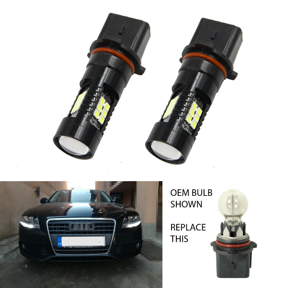 

2x P13W Led Bulbs DRL Daytime Running Light For Skoda Yeti 5L 508 For Audi A4 B8(CA219x2) Replace OEM Halogen Lamps