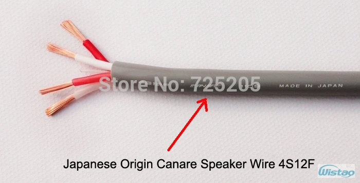 IWISTAO – câble de haut-parleur HIFI d'origine japonaise, fil de haut-parleur Canare 4S12F américain Budweiser en cuivre plaqué or, 2 fiches bananes de 1 à 2M