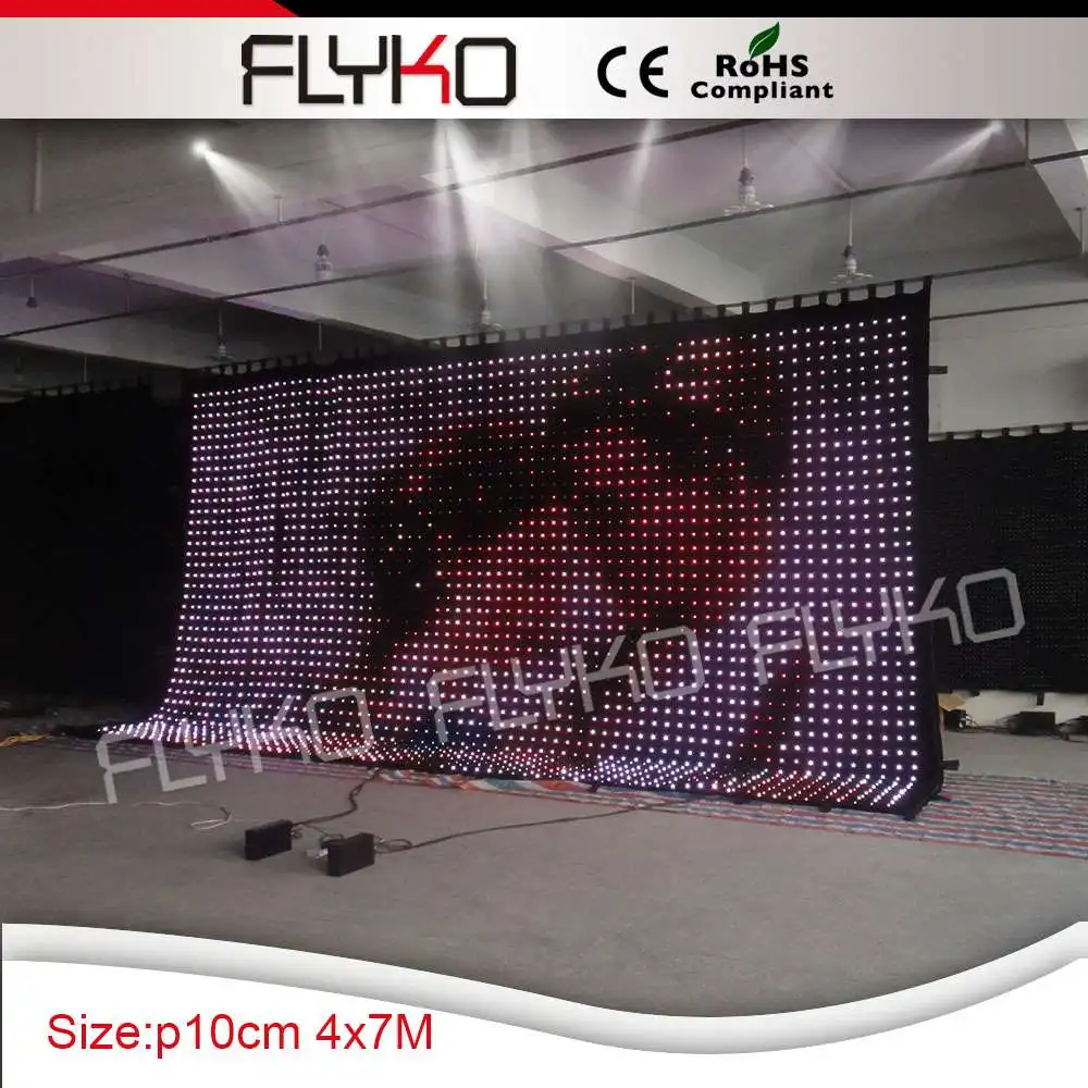 Hot sale CE, RoHS certificate led video display led vision curtain