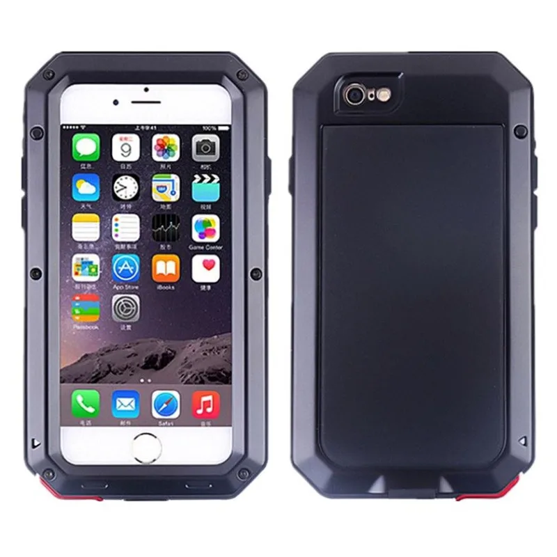 Custodia per telefono impermeabile Heavy Duty Doom Armor per iPhone 15 14 11 12 13 Pro XR 7 8 Plus SE XS MAX 360 Cover in metallo antiurto completa