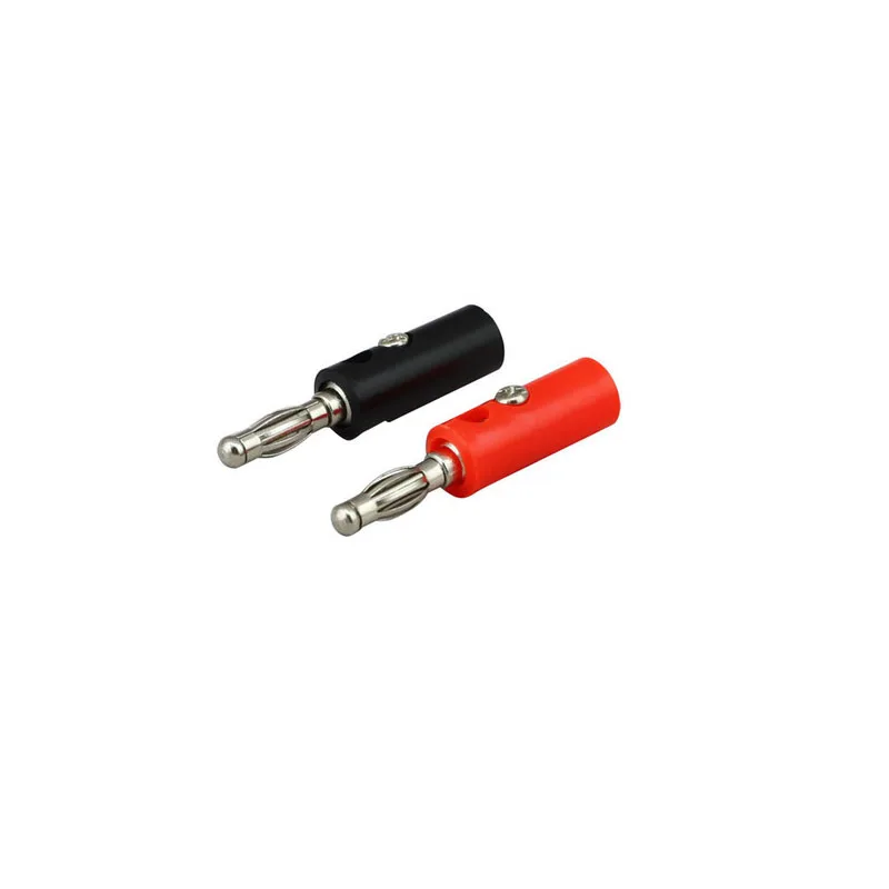 5 pairs (red + black) 4MM  Banana Plug Power Multimeter Test Terminal Amplifier Speaker Nickel-Plated Audio Signal Accessories