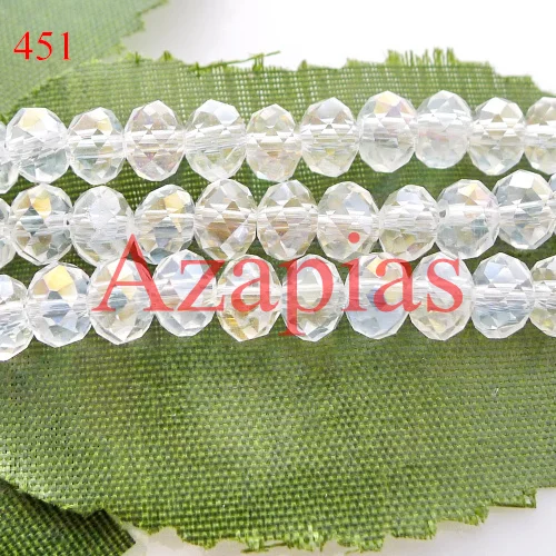 wholesale 2/3/4/6/8/10/12mm top quality 5040 crystal rondelle glass beads basic colour-AB free shipping -2