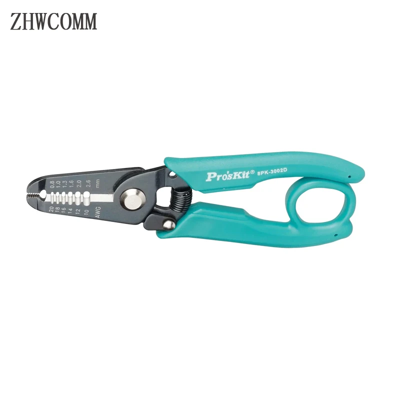 Pro'sKit 8PK-3002D Fiber Optic stripper Wire Pliers Wire (AWG 20/18/16/14/12/10) Cable Stripping Tool