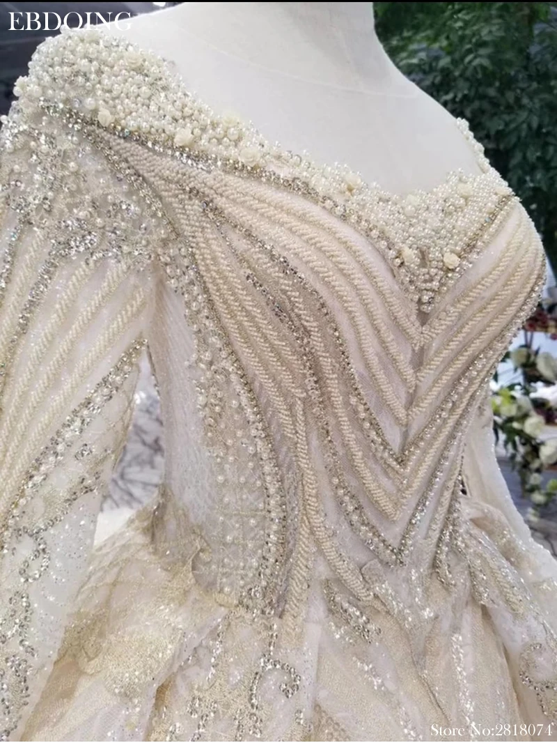 Abiti Da Sposa Abito di Sfera Abito Da Sposa Con Scollo A Barchetta Maniche Corte Dei Treni Lace UP Vestito Da Sposa Più Il Formato Con pizzo Perline