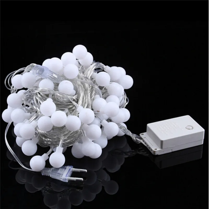 10M/5M  Fairy Garland LED Ball String Lights Chrismtas Bulb Fairy String Decorative Lights for Holiday Wedding Party Decoration