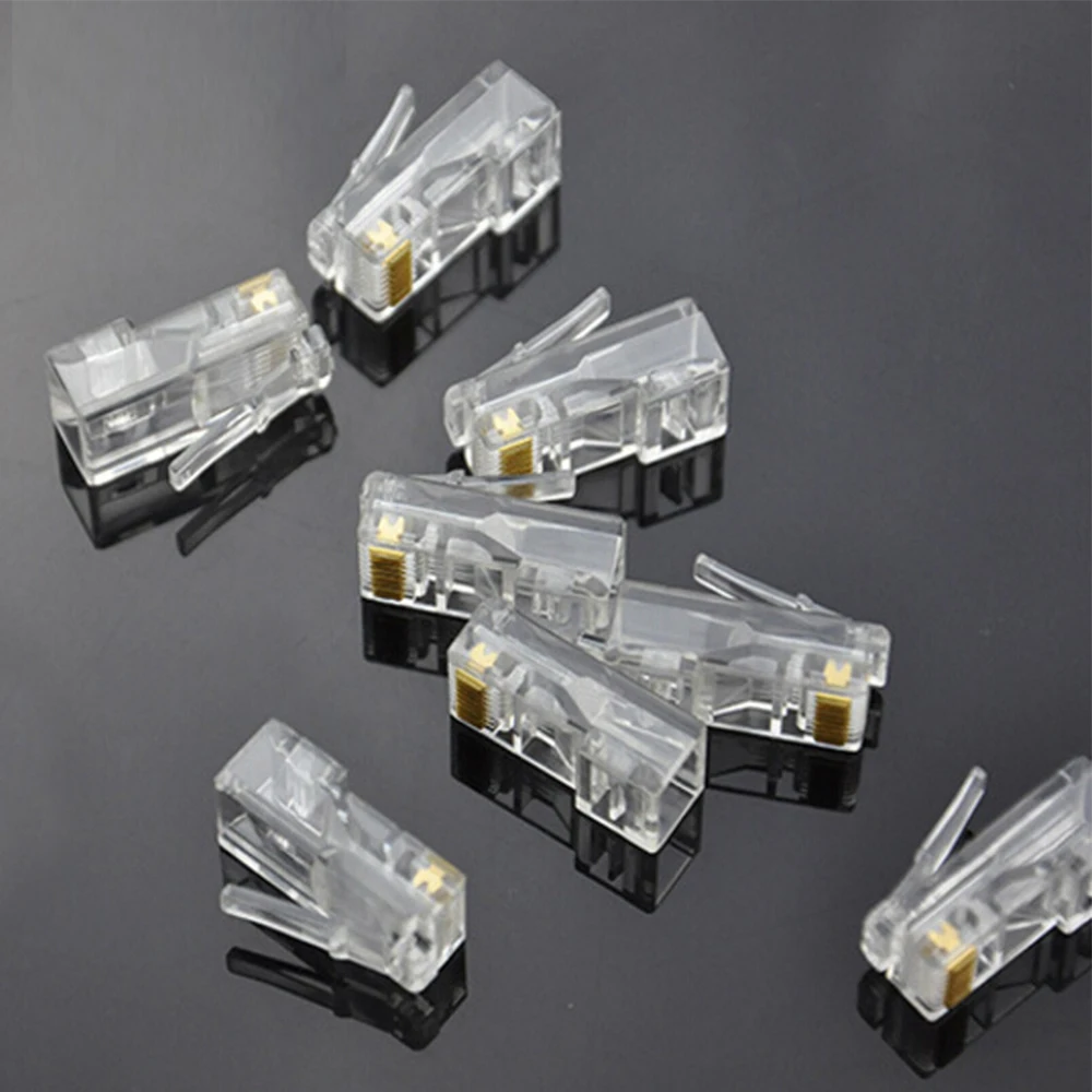 100pcs/lot RJ45 RJ-45 CAT5 CAT6 Modular Plug Network Connector