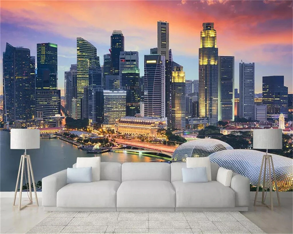

Decorative wallpaper Background Wall of Urban Flourishing Nightscape