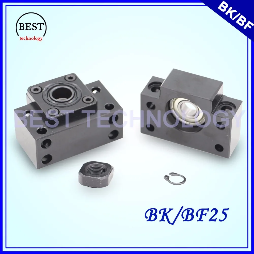 BK25 + BF25 Ball Screw End Machine Support BK 25 & BK25 For Ball Screw SFU3205 / SFU3210 BK/BF 25