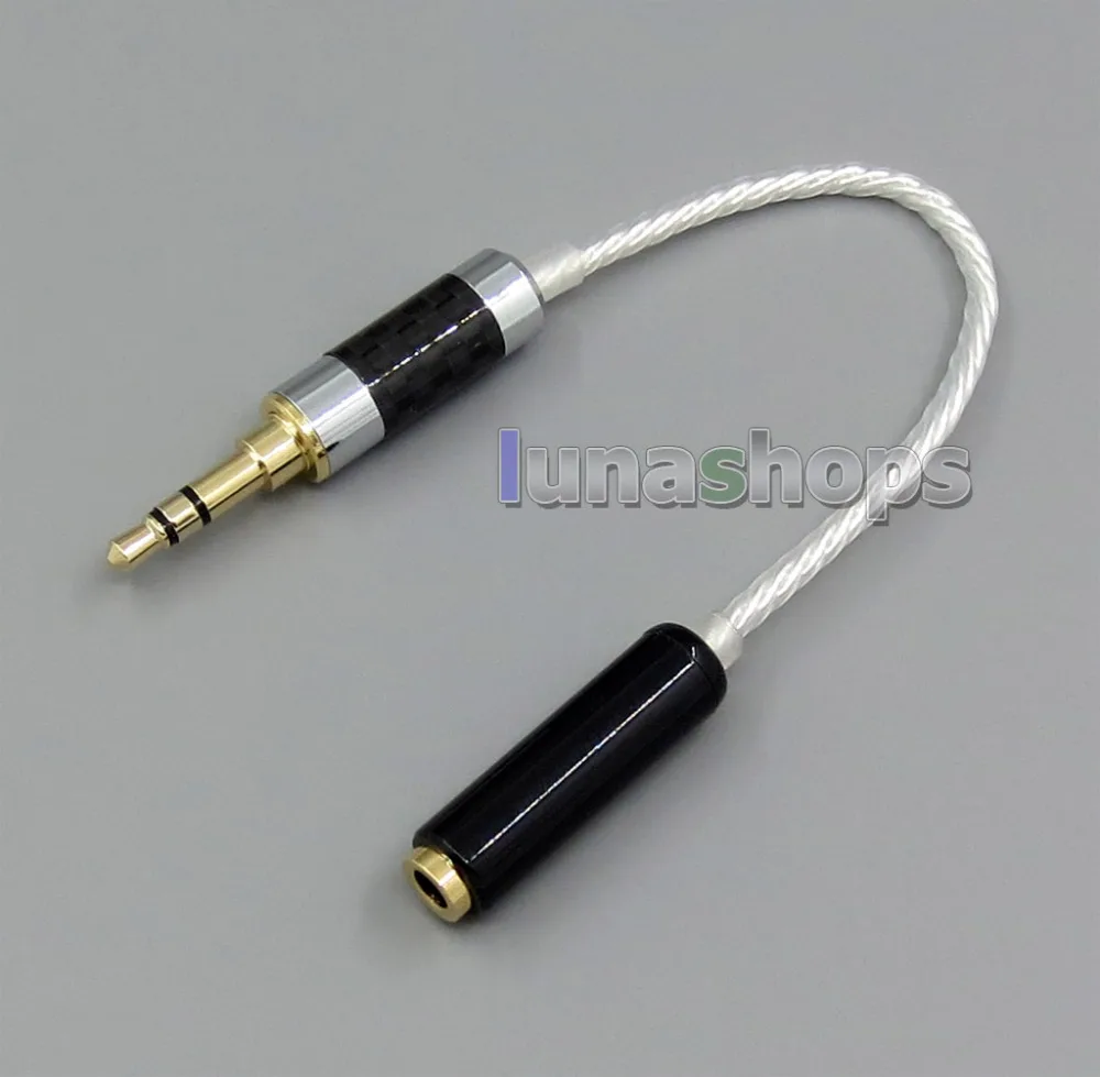 

LN005219 4pin 3.5mm Female Silver Plated TRRS Re-Zero Balanced To 3pin Male Cable For Hifiman HM901 HM802 Headphone Amplifier