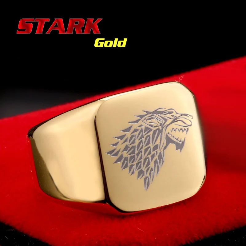 Steel soldier stainless steel men movie style signet fashion popular ring ice wolf men titanium steel jewelry