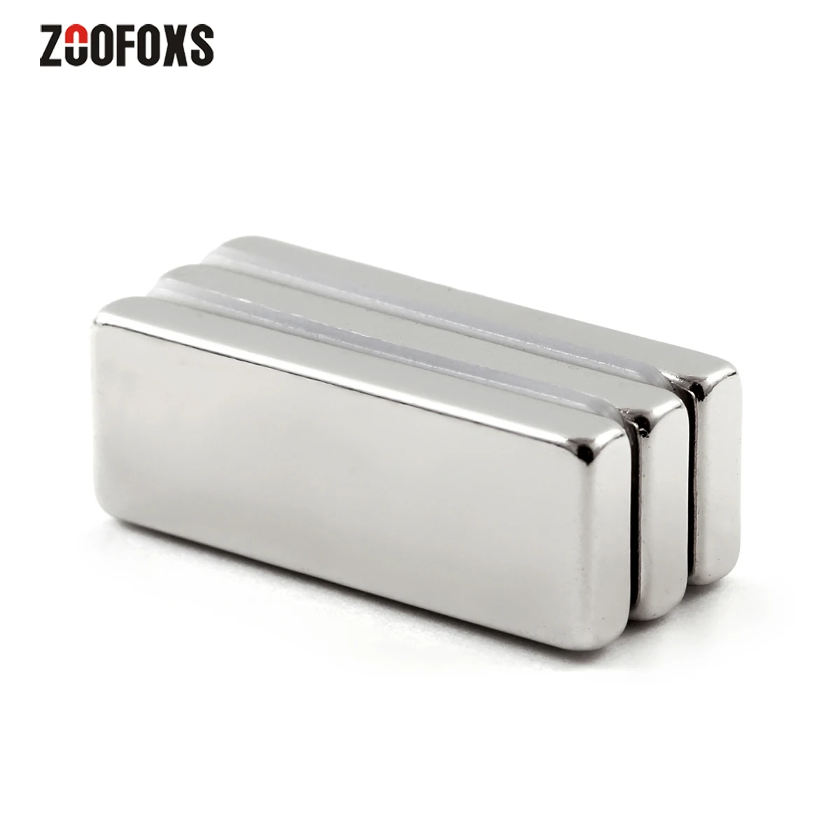 ZOOFOXS 2pcs 40x15x5mm Block Small Neodymium Magnet Rare Earth Strong Powerful Fridge Magnets 40 x 15 x 5 mm