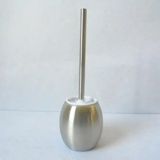 

1PC High Quality New Round Shape durable Holder Toilet Accessory Parts Stainless Steel Bathroom Cleaning Toilet Brush KE 1471