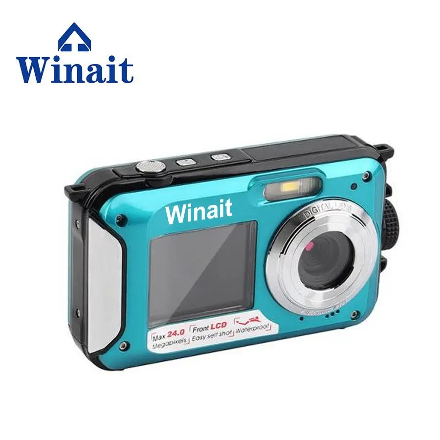 Good Selling Digital Compact Camera DC-16 Dual Dsiplay FHD 1920*1080 3meters Waterproof Camcorder HD Camcorder