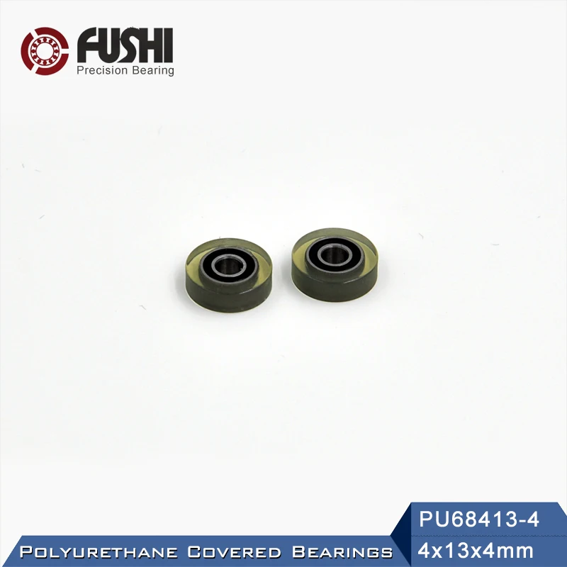 

PU 684 Polyurethane Covered Bearing 4x13x4 mm ( 4 Pcs ) Shaft 4mm PU68413-4 Urethane Cover PU684 Bearings