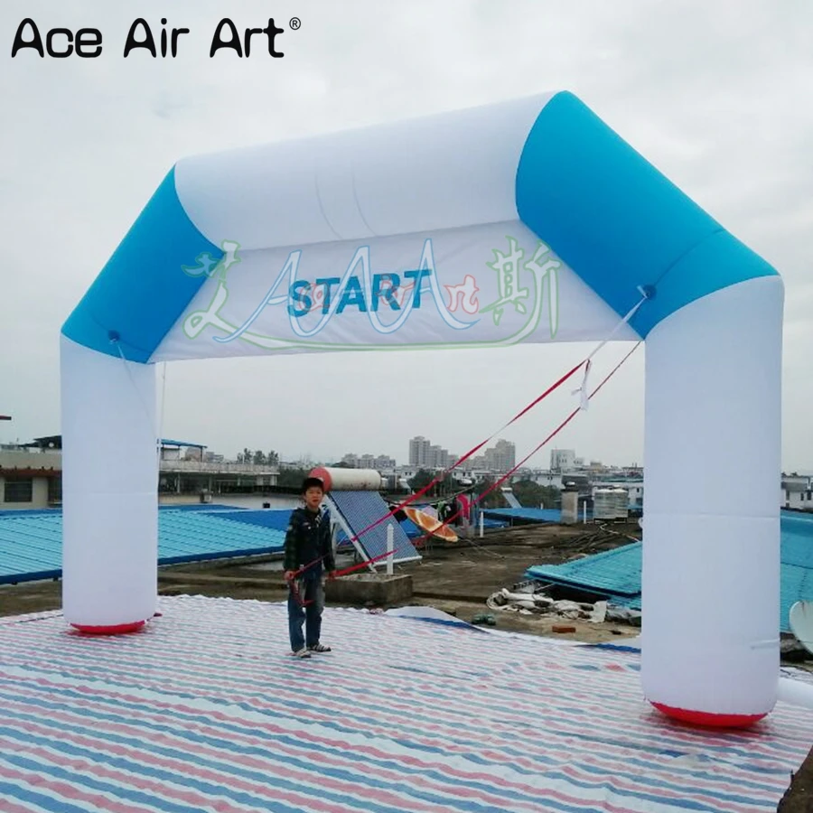 Cor fresca 6x4m esportes atléticos infláveis correndo início acabamento linha arco cerimória torre portão de evento feito por ace air art