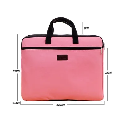 Portable document bag canvas A4 office zipper bag large capacity men women handbag multi-layer information bag briefcase meeting