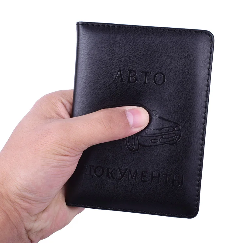 

Russian Driver's License Credit Card Holders PU Leather Case for Car Driving Documents Business Card Purse of Passport Cover