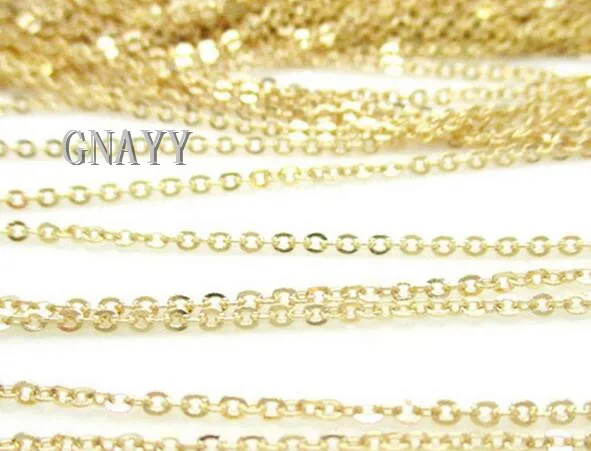 Lot 100meter gold stainless steel Cross Rolo Chain Jewelry findings marking DIY 2.3MM