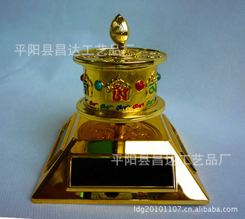 

Car decoration by turning the rotary cylinder with four solar dual-purpose plastic box Buddhist supplies manufacturers