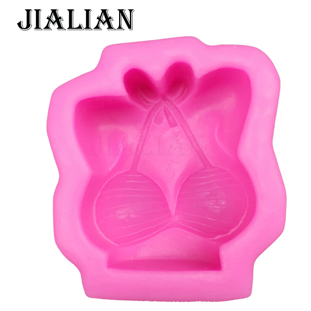 Free shipping chest Sexy bikini soap mould chocolate Party cake decorating tools DIY cooking baking fondant silicone mold T0271