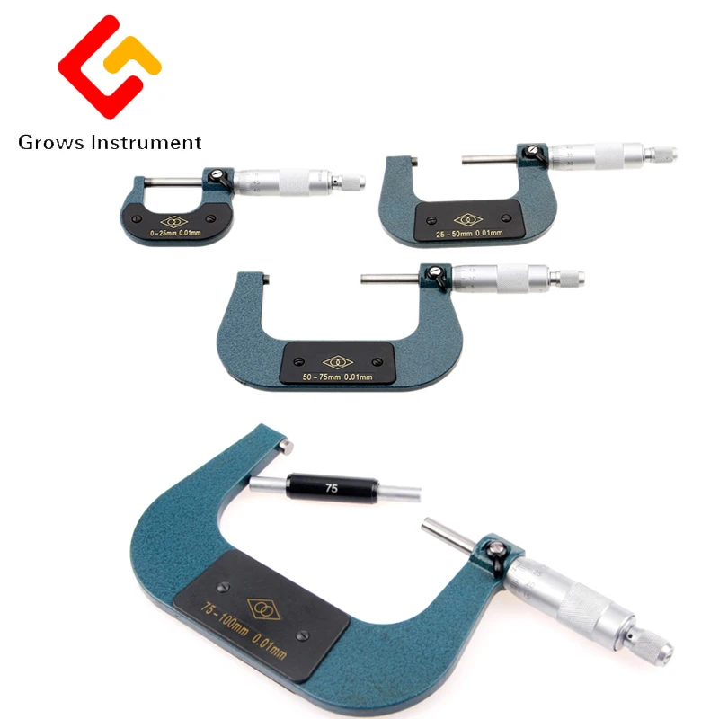 200-225mm Outside Micrometer Caliper Gauge Meter Micrometer Carbide Tip Measure Tools Various specifications