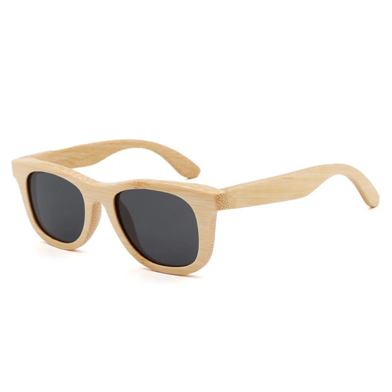 

BerWer Children Sunglasses Natural Small Bamboo Wooden Eyewear For Boys Girls Kids Sun Glasses