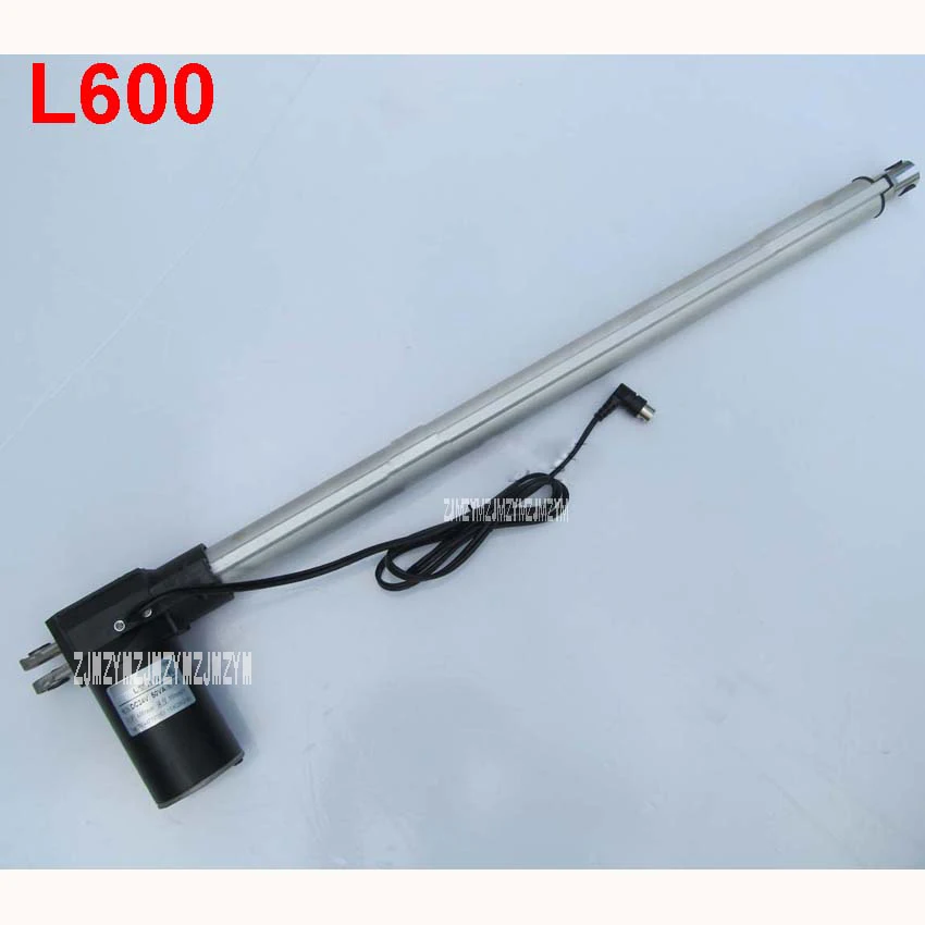 L600 24 inch corsa 600mm corsa attuatore lineare Elettrico motor DC 24V 5/10/30 mm/s Heavy Duty Pusher Progressiva 600/300/100kg