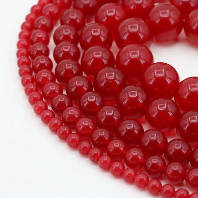 Red chalcedony 4/6/8/10/12mm round loose beads dimension optional 15 inch DIY stone suitable jewelry making design