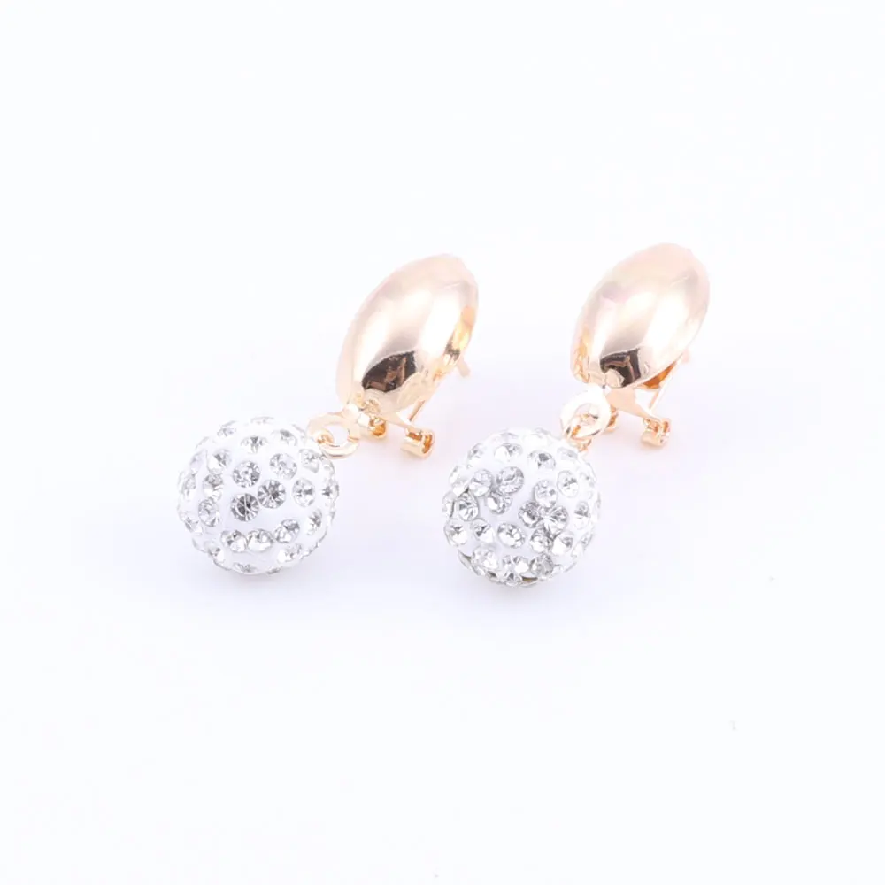 Fashion Women Wedding Party Gold Color Jewelry Sets Pendant Jewelry Sets For Bride Necklace Earrings Bracelet Ring