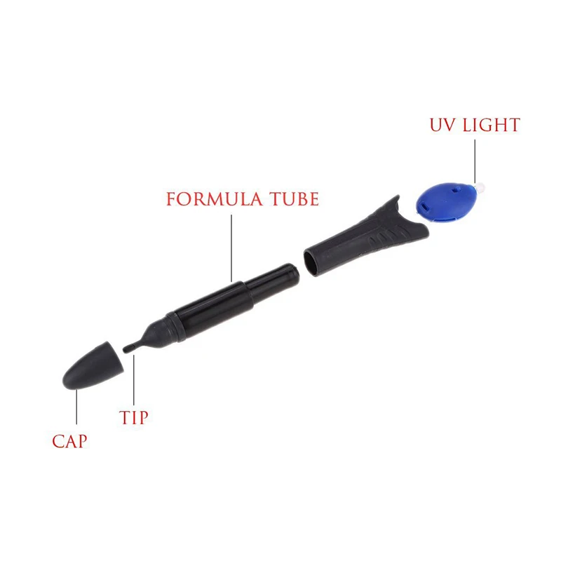 2PCS/Lot Useful 5 Second Quick Fix Liquid Glass Welding Compound Glue Pen UV Light Repair Tool Refill Tools