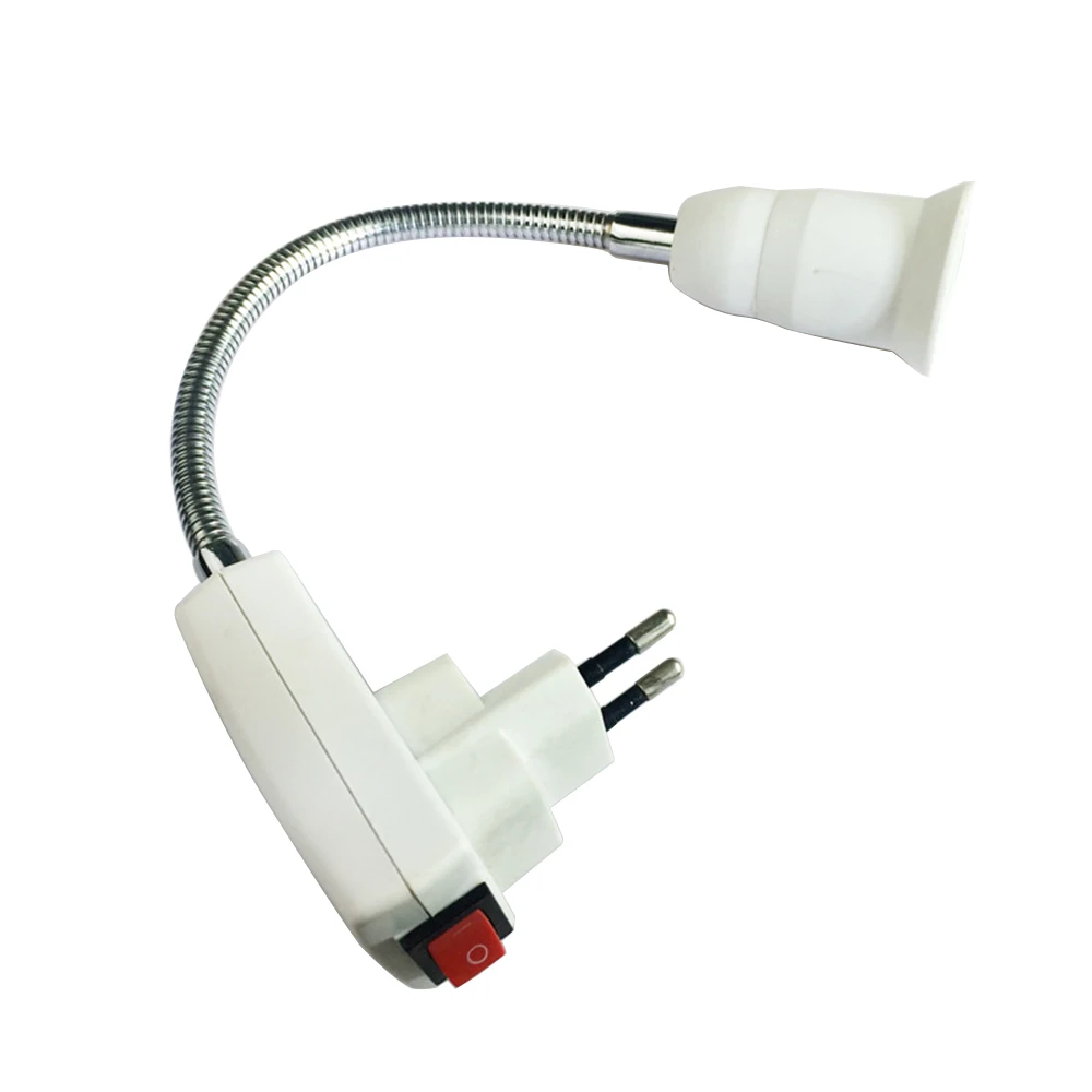 EU/US Plug Flexible Extend E27 Light Lamp Bulb Extension Converter Adapter Wall Lamp Socket Base Holder 20cm-50cm