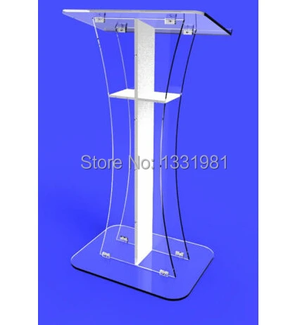 Acrylic/Podium/Lectern/Pulpit/Plexiglass/Lucite/clear with center cross 1803-310