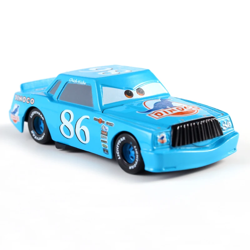 Samochody 3 Disney Pixar Cars nr 86 Dinoco Chick Hicks Metal Diecast Toys Samochód 1:55 Zygzak McQueen Prezenty dla dzieci