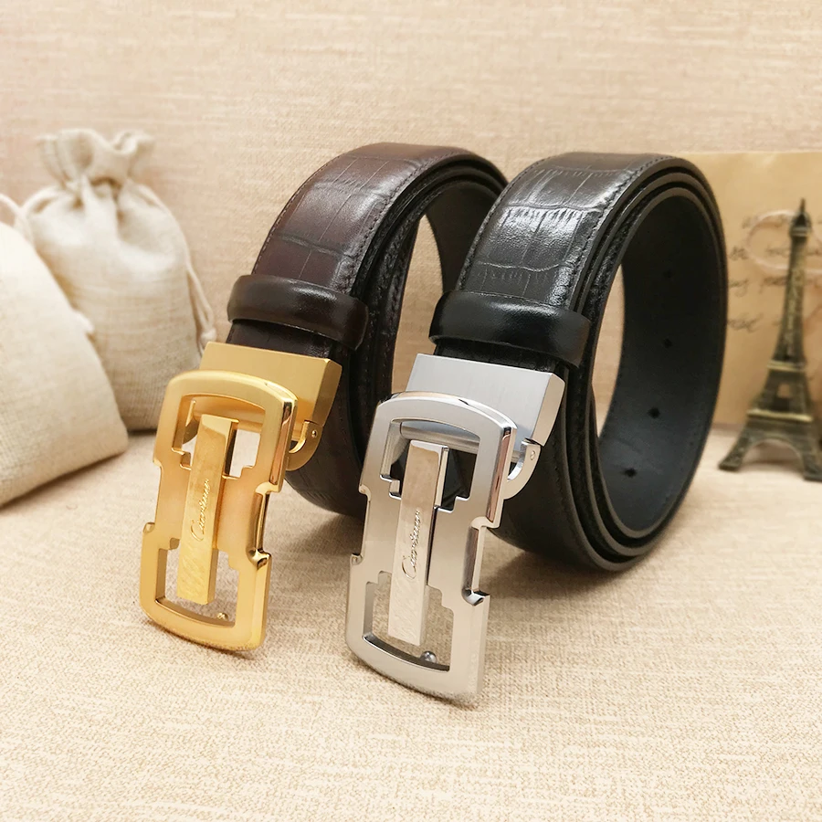 Ceinture en cuir véritable pour hommes, haute qualité, combinaison première couche, petite boucle en laiton ciartuar, pantalon, nouveau design,