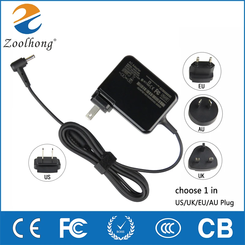 

Zoolhong 19V 3.42A 65W Portable Laptop AC Power Adapter Charger for Asus Zenbook UX32VD UX32A UX42 V451 U38D UX32V 4.0mm*1.35mm