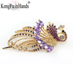 New Arrival Amazing Palace Luxury phoenix peacock Hair pin fashion crystal bird jewelry vintage accessories dance party gift