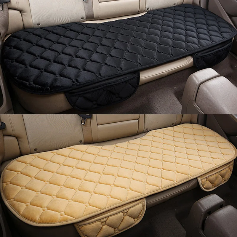 Auto Rear Seat Cushion Car Seat Coves Protector seat Mat  Fit Most Vehicles Non-slip Keep Warm Winter Plush Velvet Back Seat Pad