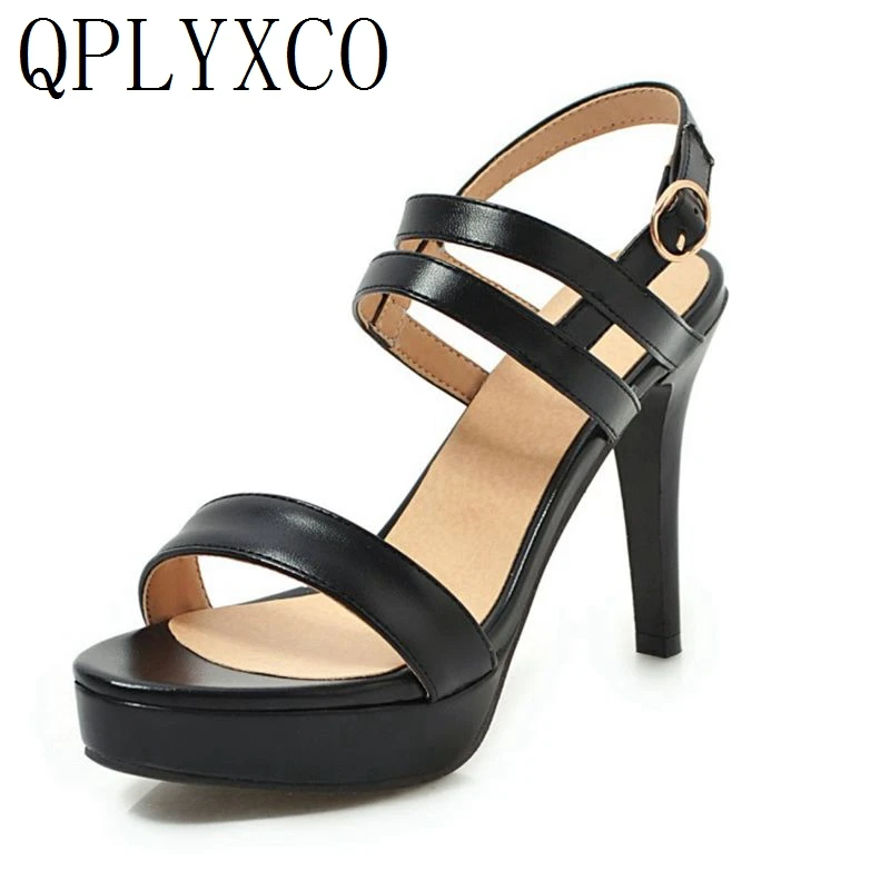 QPLYXCO 2019 Neue Sexy Mode Große Größe 32-43 Sommer Stil Sandalen dünne High Heels (10CM) hochzeit Party Dance schuhe frau H3-5