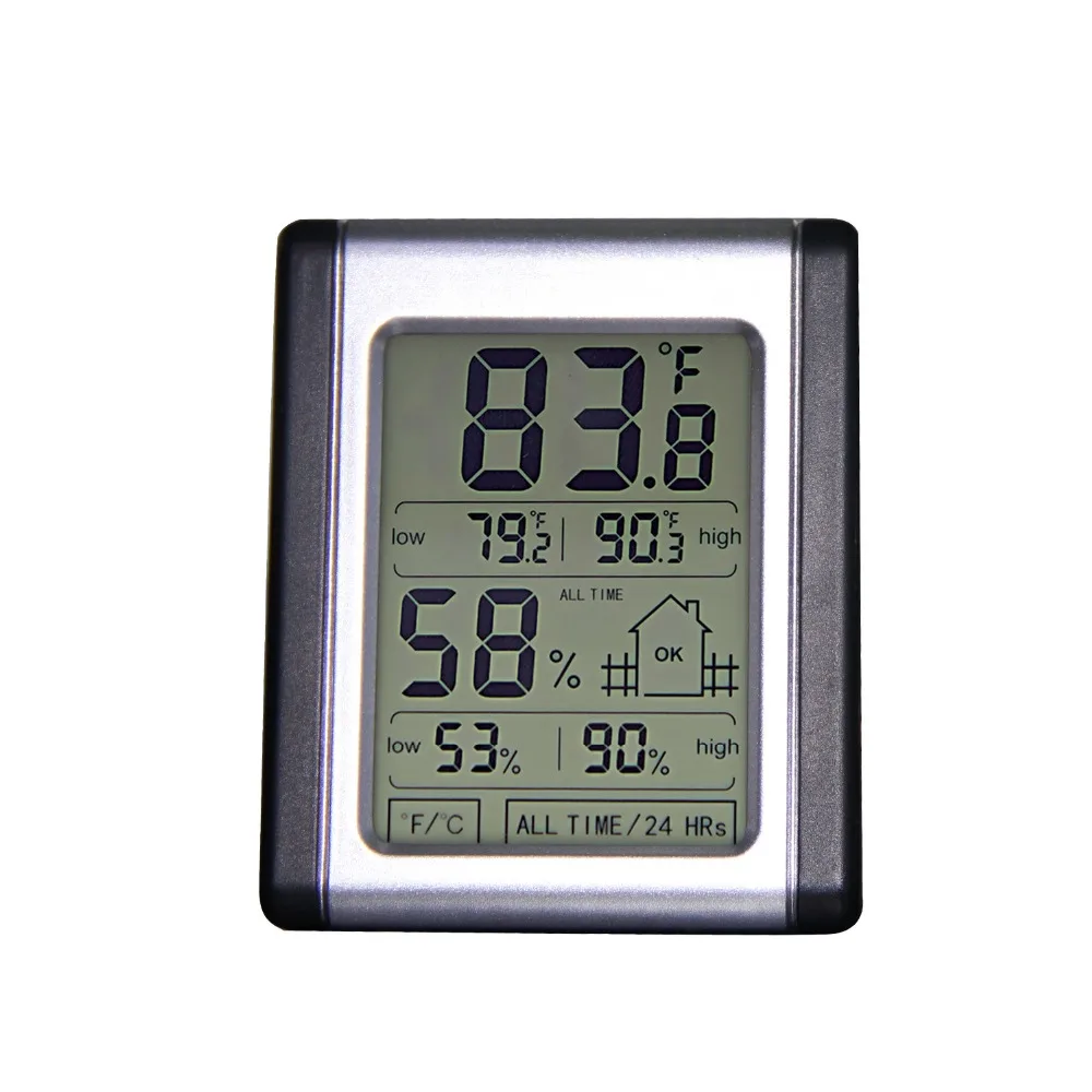 Indoor temperature and humidity meter, same screen display touch screen electronic thermometer and hygrometer