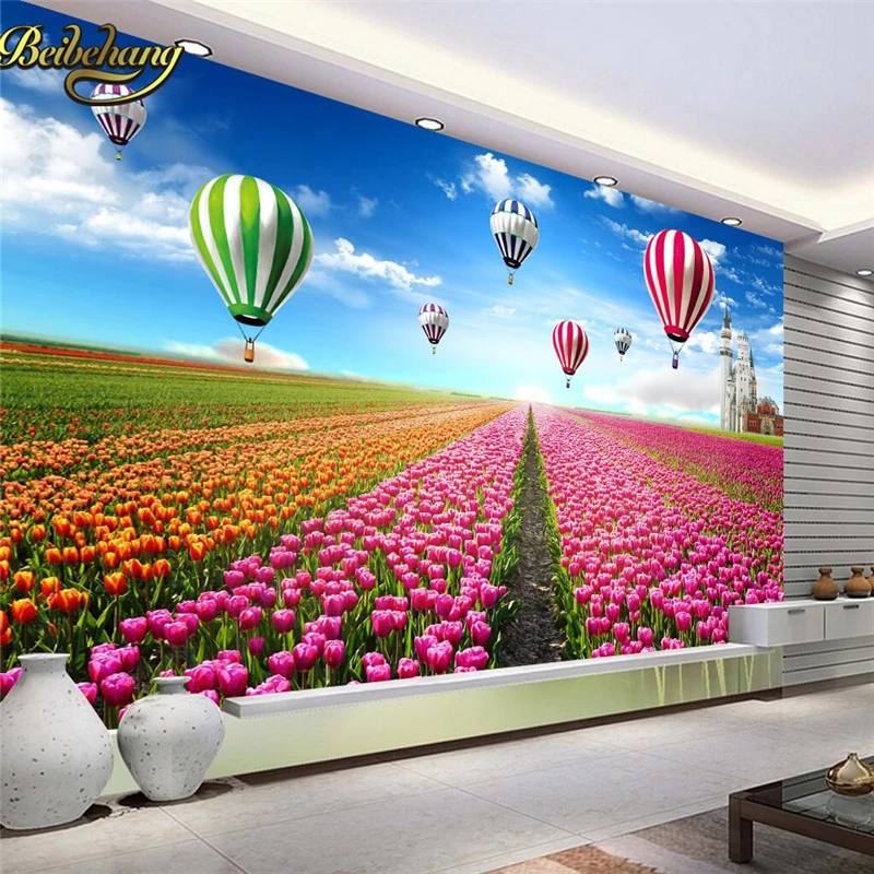 

beibehang papel de parede para quarto beautiful Flowers Custom photo Mural Wallpaper 3D painting Wall paper Covering TV Backdrop