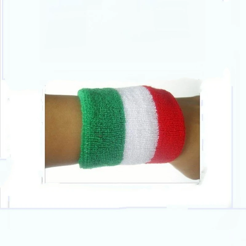 1Pcs Towel Striped Wristband Sport Sweatband Headband Badminton Padel Tennis Wrist Brace Carpal Tunnel Support Head Sweat Band