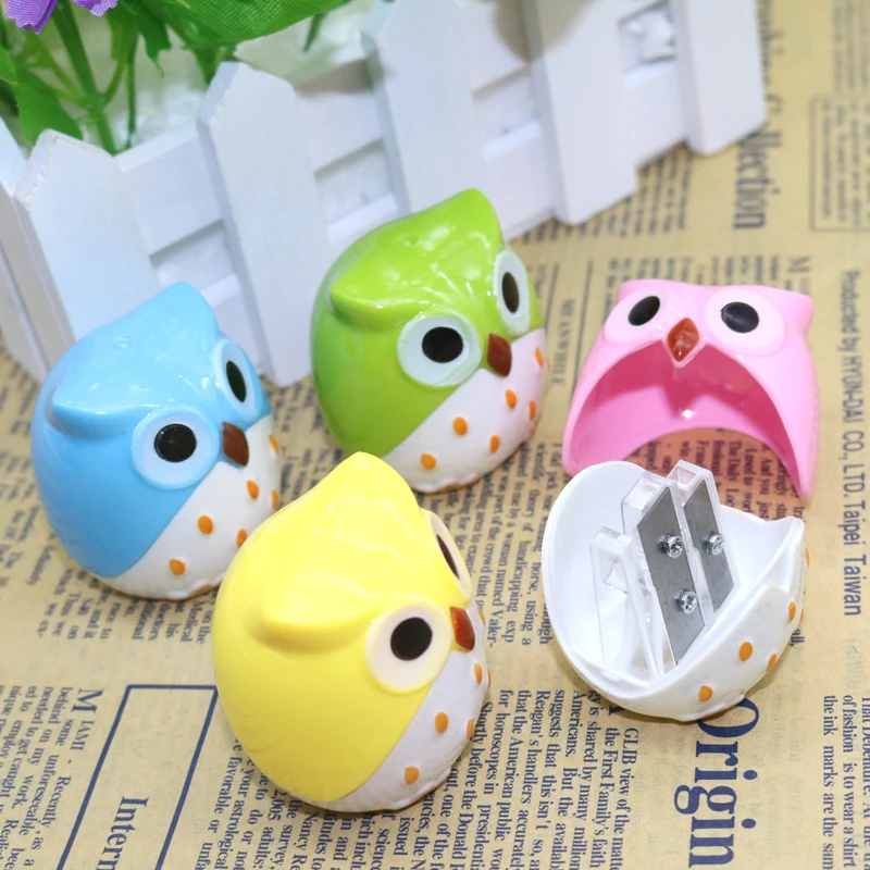 1 Pc Kawaii Owl Pencil Sharpener Cutter Knife Child Student Stationery Promotional Gift Stationery
