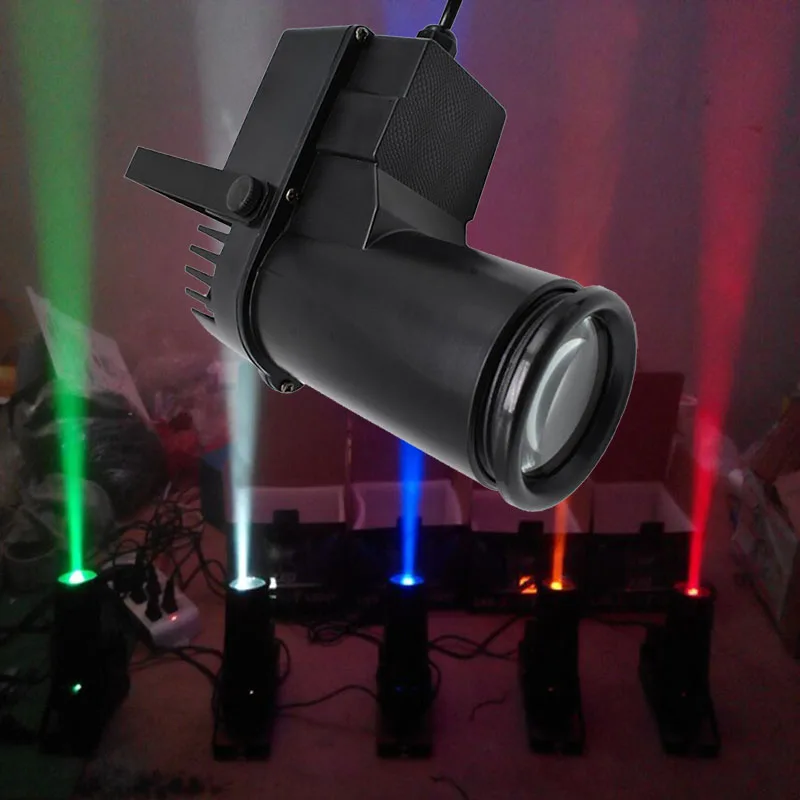 

DMX DJ Stage Light RGBW 4IN1 10W LED Wash Narrow Beam Pinspot Lighting Spotlight Projector for Dance Floor Celebration Party