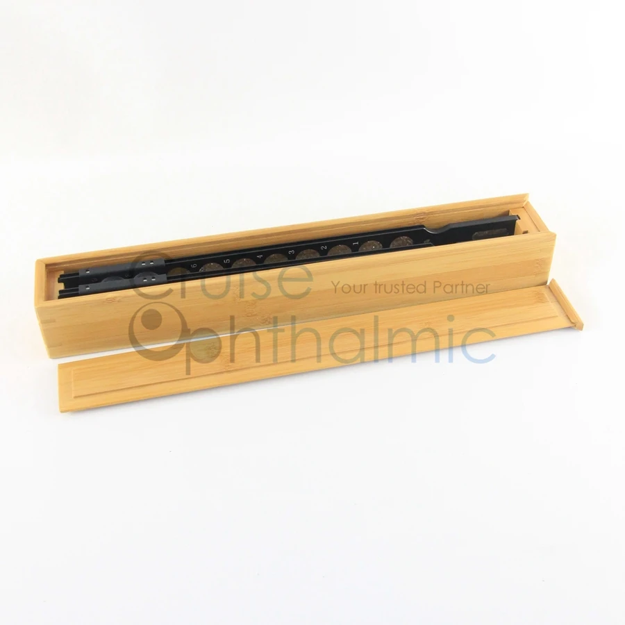Imagem -04 - Optométrico Alumínio Retinoscopia Rack Grupo Embalagem de Luxo de Bambu Add-on 050 e 1000 Lentes Ópticas 2p18p Novo