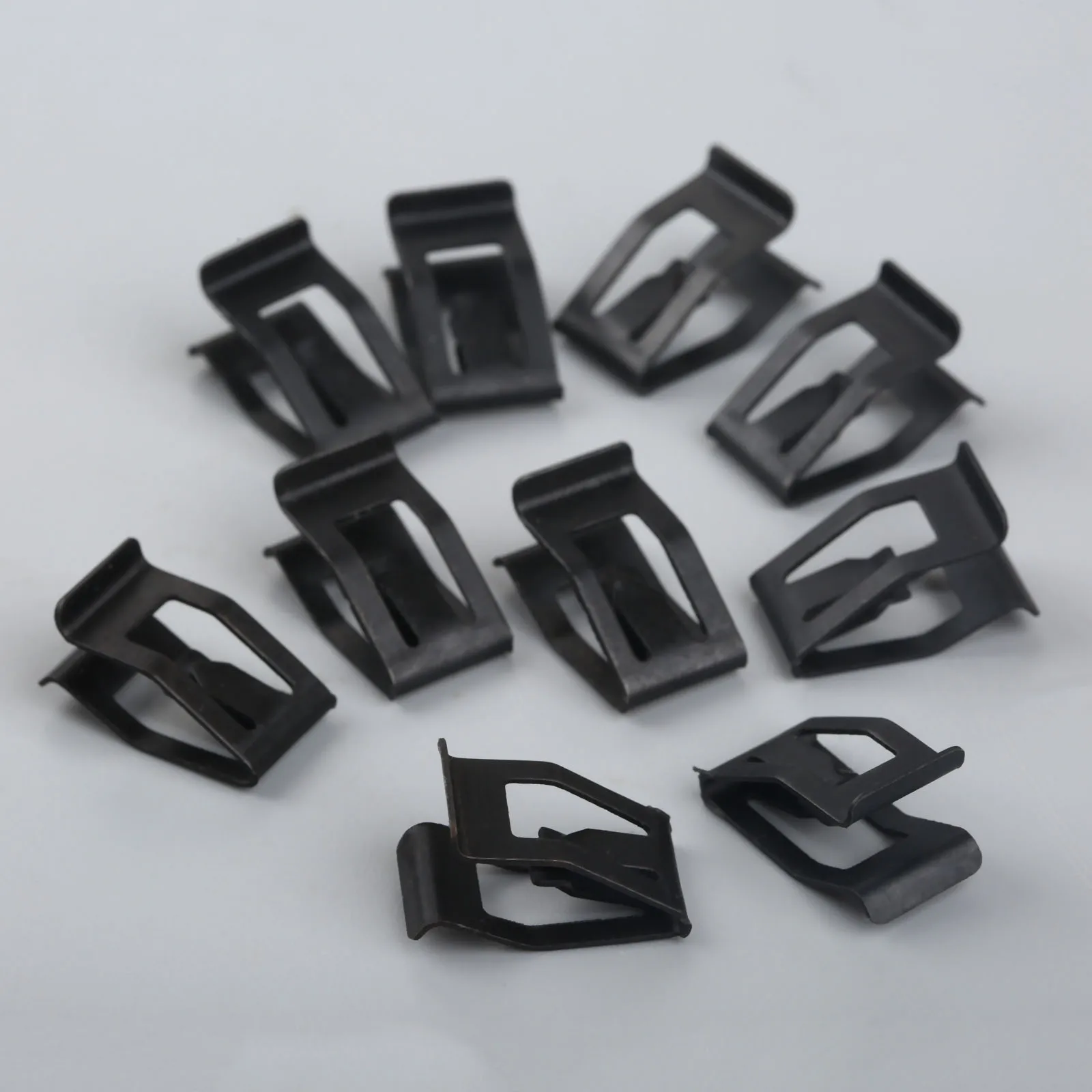 10Pcs Black Car Front Console Dash Dashboard Trim Metal Retainer Rivet Auto Fastener Clip For Ford Mazda Audi Toyota