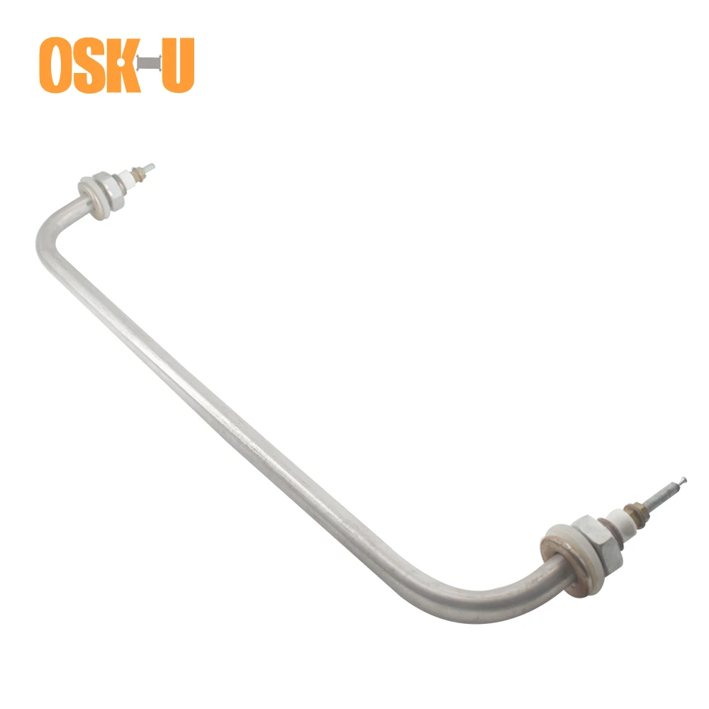 U em forma de elemento de aquecimento 220 v rosca de aço inoxidável m18 u-tipo tubo de aquecimento elétrico para peças de aquecedor de água do carro do buffet 1.5kw