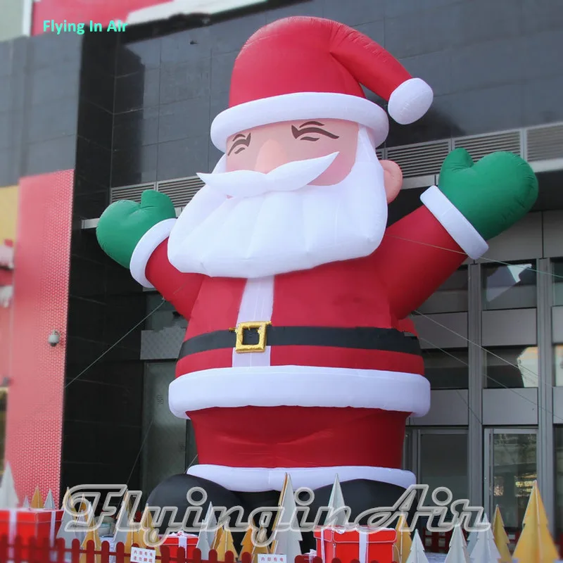 5m Height Giant Red Inflatable Santa Claus Model For Outdoor Christmas Decoration