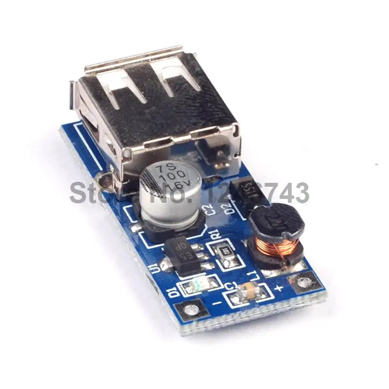 

1PCS DC-DC Boost Module (0.9 ~ 5V) l 5V 600MA Blue Board