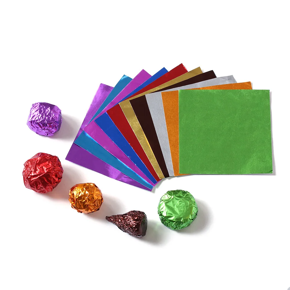 100Pcs/set Muti-color Chocolate Candy Sewing Package 10 Colors 8011 Food Aluminum Foil DIY Candy Package Paper Bag