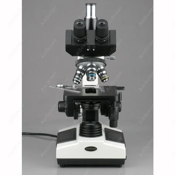 Trinocular Compound Microscope-AmScope Supplies 40X-1600X Phase Contrast Doctor Veterinary Trinocular Compound Microscope